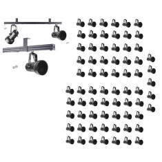 Imagem de Kit 70 Spot Trilho Perfilado Eletro Calha Par20 Bulbo Ol7