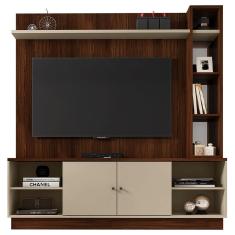 Imagem de Estante Home Theater Até 65 Polegadas Pilar Havana Off White