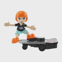 Imagem de Boneco Skatista Musical Luzes Manobras Giros 360 Graus Preto