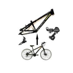 Imagem de Bicicleta Aro 26 Vikingx Tuff Preto 21V Alumínio Câmbio Shimano Freio