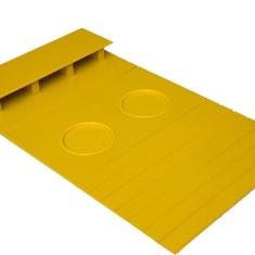 Imagem de Esteirinha Bandeja Porta Controle Braço Sofá Amarelo