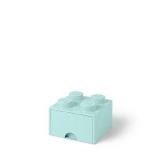 Imagem de Caixa de armazenamento LEGO Brick Drawer 4 Knobs empilhável verde aqua