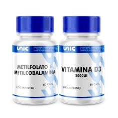 Imagem de Metilfolato + Metilcobalamina E Vitamina D3 - 60 Cápsulas