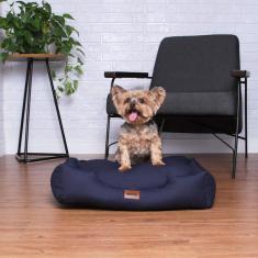 Imagem de Cama Meau Retangular Impermeável Azul Marinho - Tam. P