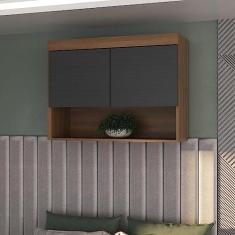 Imagem de Módulo Aéreo 2 Portas Viena Nogal/grafite