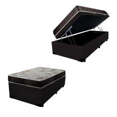 Imagem de Cama Box Baú Solteiro Colchão Anny Espuma D23 Acolchões + Box Sintético 57x88x188