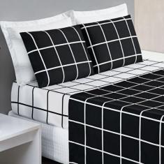 Imagem de Jogo De Cama Austin Queen 04 Peças Micropercal 200 Fios - Bia Enxovais