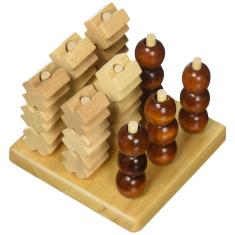 Imagem de Jogo Sterling Tic Tac Toe, peças de madeira e tabuleiro