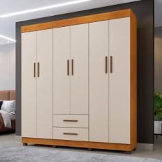 Imagem de Roupeiro Copacabana New 6 Portas 2 Gavetas Benetil Móveis