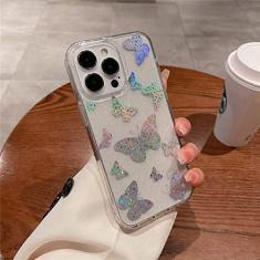 Imagem de Capa de telefone rígida transparente com brilho a laser Aurora de luxo para iPhone 13 11 14 14 Plus 13 12 Pro Max 11 Capa macia transparente fofa, b, para iphone 14ProMax