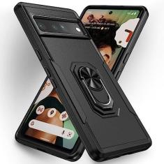 Imagem de SORAKA Capa para Google Pixel 7 Pro com anel de apoio para os pés Capa rígida de PC Capa de TPU macio para amortecedores Capa Google Pixel 7 Pro Capa robusta