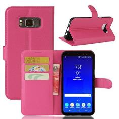 Imagem de Capa para Samsung Galaxy S8 Active em couro PU com suporte carteira flip para Samsung Galaxy S8 Active, capa de proteção de telefone estilo empresarial, capa com [compartimentos para dinheiro e