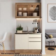 Imagem de Cozinha Compacta 2 Peças 3 Portas Com Vidro Reflecta Viena - Herval