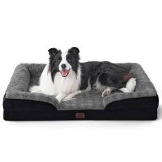 Imagem de Cama de cachorro Bedsure ortopédica para cães grandes com capa removív