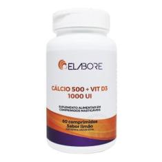 Imagem de Cálcio + vitamina d3 500 + 1000ui elabore com 60 comprimidos