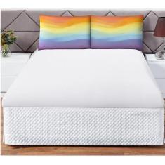Imagem de Jogo Cama Lençol Shine Queen 3Pçs Tie Dye Branco - Casa Scarpa