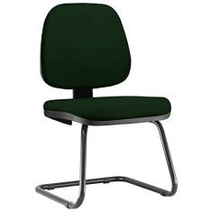 Imagem de Cadeira Para Escritório Job L02 Fixa Crepe Verde Musgo - Lyam Decor