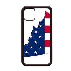 Imagem de Virginia USA Mapa Estrelas Listras Bandeira Formato para iPhone 12 Pro Max Capa para Apple Mini Mobile Case