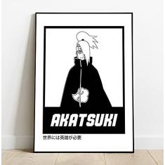 Quadro decorativo Poster Kakashi Anime Naruto Arte Desenho para