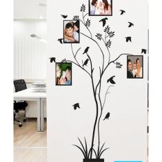 Imagem de Adesivo Decorativo De Parede Arvore Para Foto E Pássaros