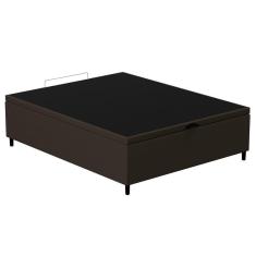 Imagem de Base Para Cama Box Baú Casal 138X188Cm Hit Suede Marrom