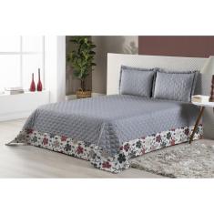 Imagem de Jogo De Cama Colcha Cobre Leito Vitória Queen Com Babado