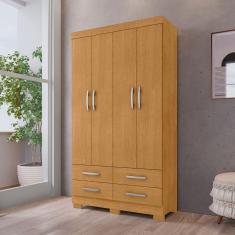 Imagem de Guarda Roupa 4 Portas E 4 Gavetas Deventer Naturalle