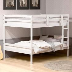 Imagem de Beliche Casal Casal Dreams Madeira Maciça Branco Megamobilia