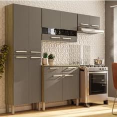 Imagem de Cozinha 10 Portas Balcão 2 Gavetas Nala - Kits Paraná