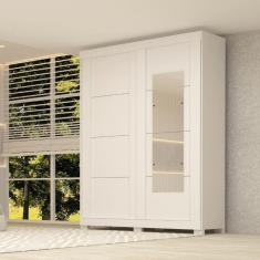 Imagem de Guarda Roupas Solteiro 2 Portas de Correr 2 Gavetas com Espelho Helena ACP