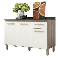 Imagem de Balcão de Cozinha Fit com 3 Portas e 1 Gaveta