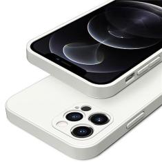 Imagem de Capa de telefone néon de silicone líquido quadrado para iphone 11 14 13 12 pro max xs xr x 7 8 plus capa de proteção de lente completa, branco, para iphone xr