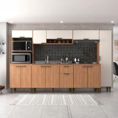 Imagem de Cozinha Completa Alana 12 Portas 1 Gaveta Freijó/Off White - Jcarvalho