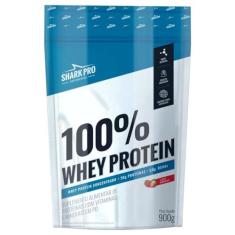 Imagem de 100% Whey Protein - 900g Refil Morango - Shark Pro