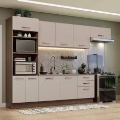 Imagem de Armário De Cozinha Completa 330cm Rustic/crema Agata Madesa 01 Rustic/crema