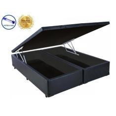 Imagem de Cama Box Baú Queen Luxo Preto Bipartido Com Pistão A Gás - 158x198x41