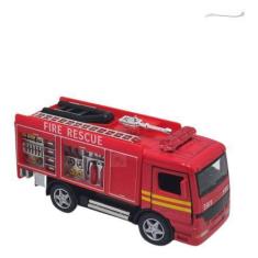 Imagem de Miniatura Caminhão De Bombeiro Abre Porta Ferro Fricção Fire - Str Sto