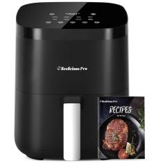 Imagem de Fritadeira Elétrica Air Fryer 8 Em 1, 3,7L Com Cesto Antiaderente E Painel Digital, 110V 1550W, Beelicious Pro, Preta