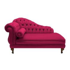 Imagem de Recamier Sofá Direito Larissa 150cm Sala Corano Rosa Pink - Incasa Dec