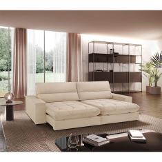 Imagem de Sofá Aspem Linho 02 Módulos De 100m B25cm Meu Sofá Online A294 Linho Creme
