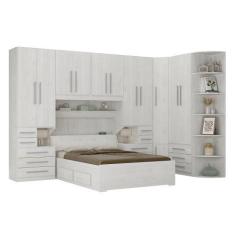 Imagem de Quarto de Casal de Canto e sem Cama Queen 1344SQ Carvalho - Móveis Ila