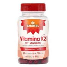 Imagem de Vitamina K2 MK7 Menaquinona  Chamel  60 Cápsulas 500 mg