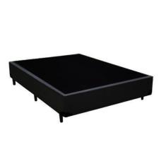Imagem de Base Cama Box Casal Sintético Preto Rc Sono Leve 38X138x188
