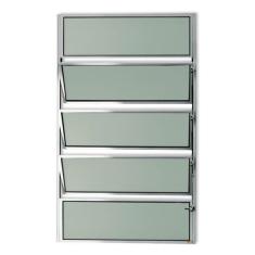 Imagem de Janela Basculante De Alum nio 100x80cm Com Vidro Boreal Anodi