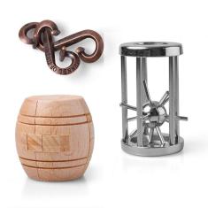 Imagem de Quebra-cabeça Brain Teaser EJOYFL Unlock Interlock 3D Wooden & Meta