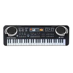 Imagem de 61 teclas pretas música digital teclado eletrônico teclado teclado piano elétrico presente infantil instrumento musical