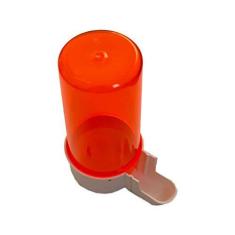 Imagem de Bebedouro Animalplast Médio - 200ml - Malha Larga - Laranja e Branco