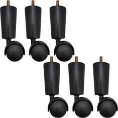 Imagem de Conjunto 6 Pe De Cama Box Solteiro Baú Rodizio Para Moveis