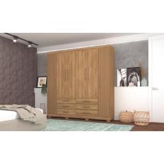 Imagem de Guarda-Roupa Casal Canadá 6 Portas 6 Gavetas Nature Brisa  - Vila Rica