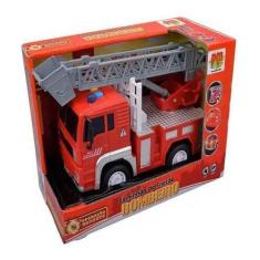 Imagem de Caminhão Bombeiro De Fricção Com Luz E Som - Dm Toys